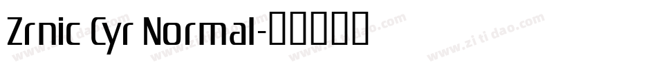 Zrnic Cyr Normal字体转换